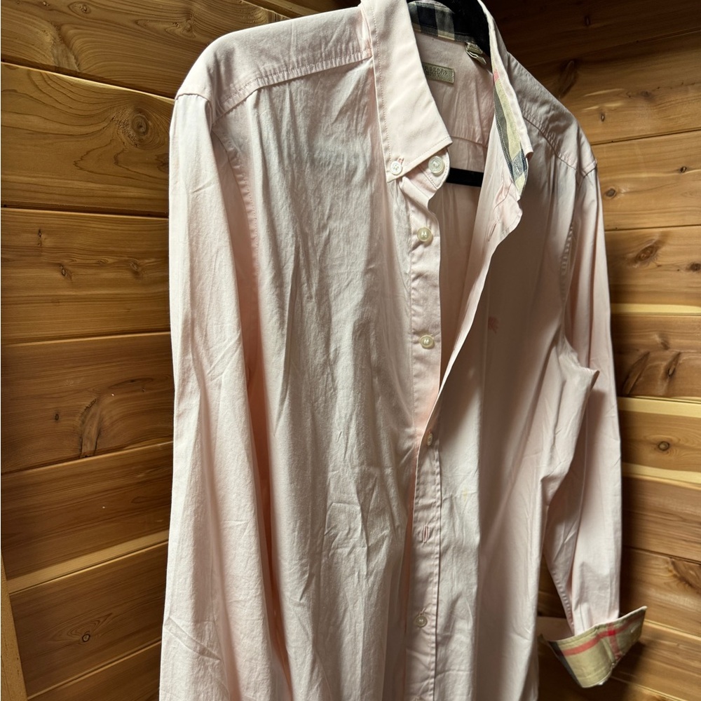 Burberry Button Down Shirt in Pink